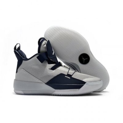 Nike Erkek Air Jordan 33 Georgetown Hoyas Pe Gri / Lacivert Mavi Basketbol Ayakkabısı Türkiye - C4F1